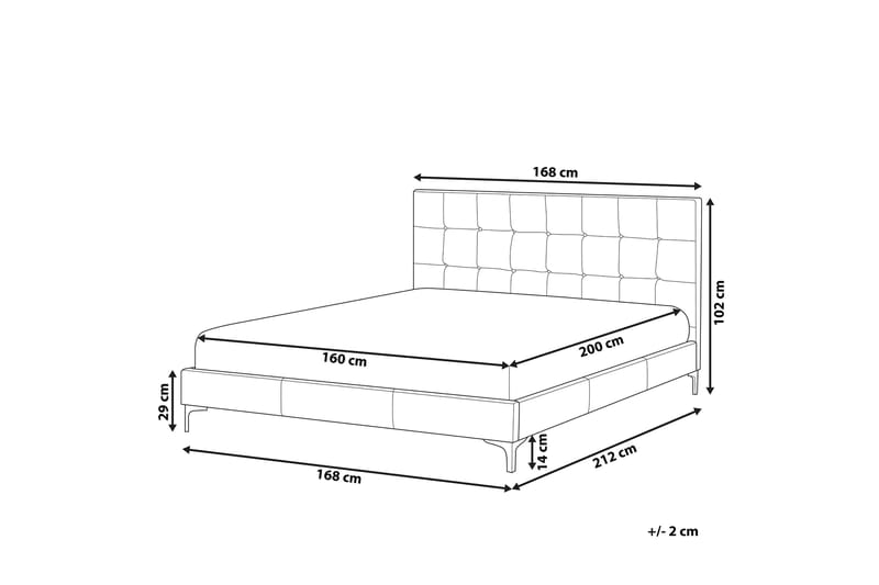 Amberta Rammeseng 160x200 cm - Møbler - Senger - Rammeseng