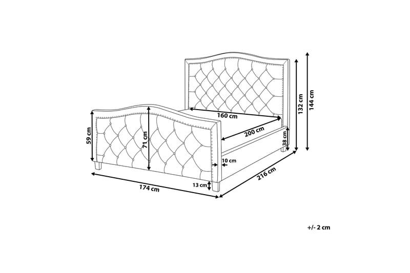 Aurel Dobbeltseng 160 | 200 cm - Beige - Møbler - Senger - Rammeseng