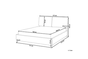 BELFORT Dobbeltseng 160 | 200 cm - Beige - Møbler - Senger - Rammeseng