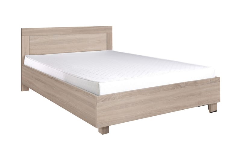 Cezar Seng 206x146x83 cm - Beige / Hvit - Møbler - Senger - Komplett sengepakke