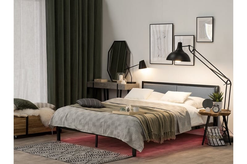 Clamart Dobbeltseng 160 | 200 cm - Svart - Møbler - Senger - Rammeseng