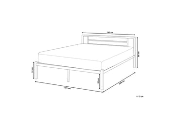 Cusset Dobbeltseng 180 | 200 cm - Svart - Møbler - Senger - Rammeseng