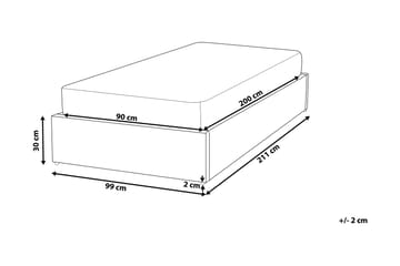 Dinan Dobbeltseng 90 | 200 cm - Beige - Møbler - Senger - Sengeramme & sengestamme
