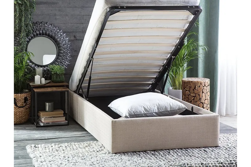 Dinan Dobbeltseng 90 | 200 cm - Beige - Møbler - Senger - Rammeseng