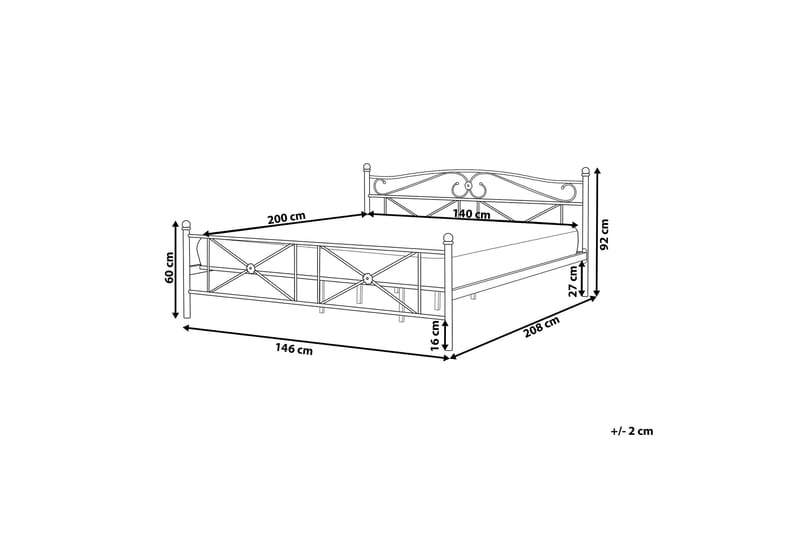 Finnicka Dobbeltseng 140x200 cm - Hvit - Møbler - Senger - Sengeramme & sengestamme