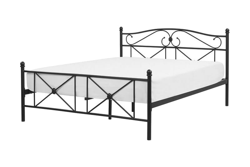 Finnicka Dobbeltseng 140x200 cm - Svart - Møbler - Senger - Sengeramme & sengestamme