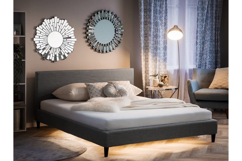 Fitou Dobbeltseng 160 | 200 cm - Grå - Møbler - Senger - Rammeseng