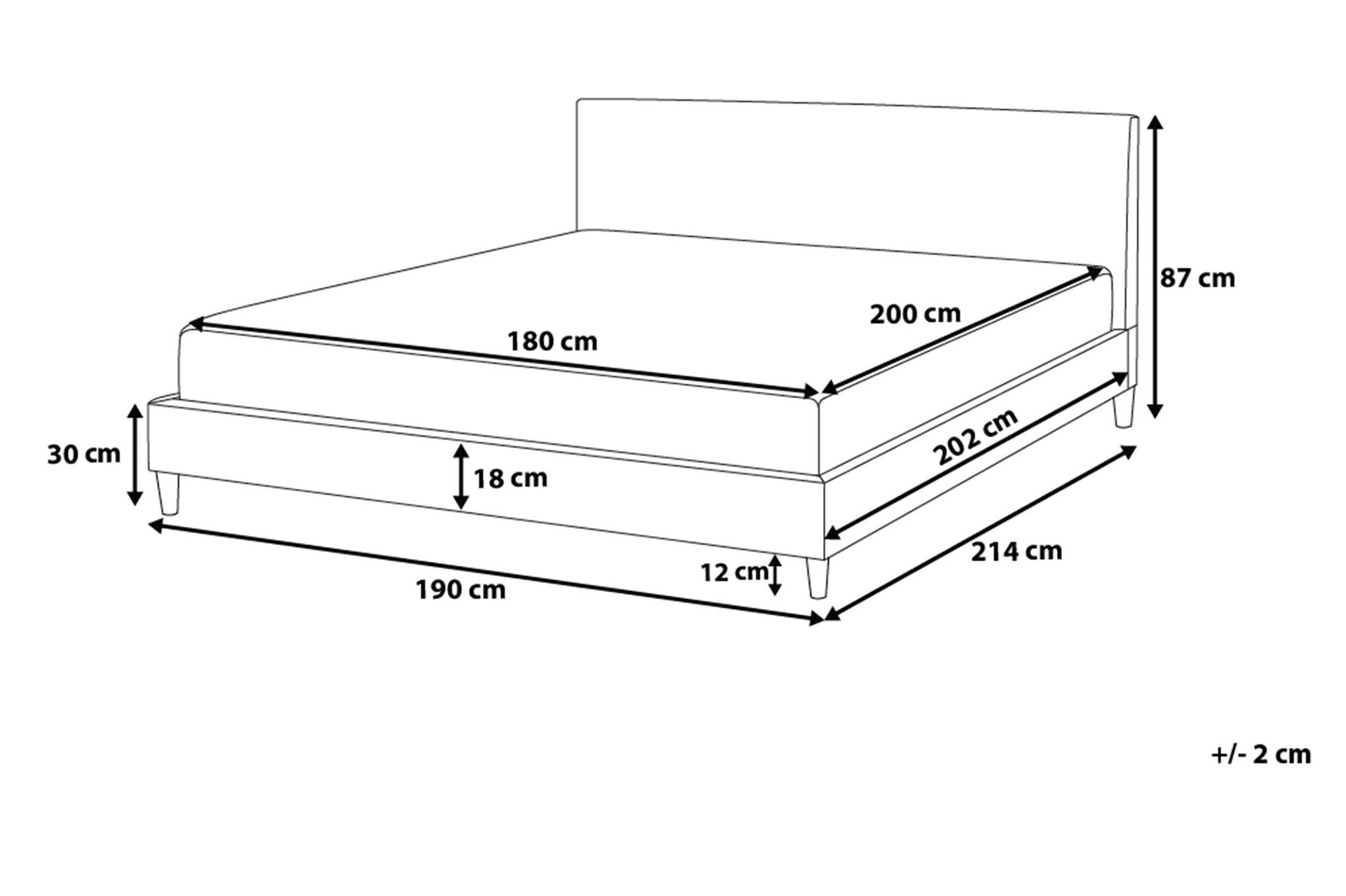 Fitou Dobbeltseng 180 | 200 cm - Beige - Møbler - Senger - Rammeseng