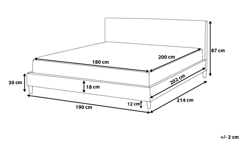 Fitou Dobbeltseng 180 | 200 cm - Beige - Møbler - Senger - Rammeseng