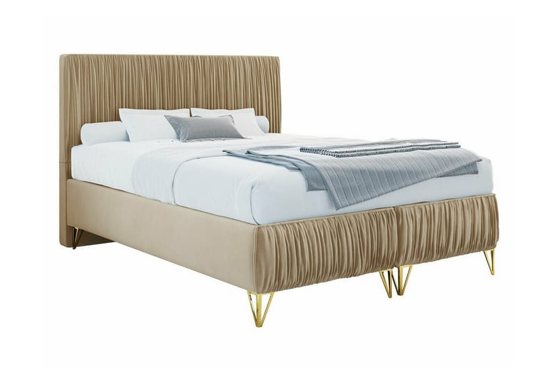 Gortin Rammeseng 160x200 cm - Beige - Møbler - Senger - Rammeseng