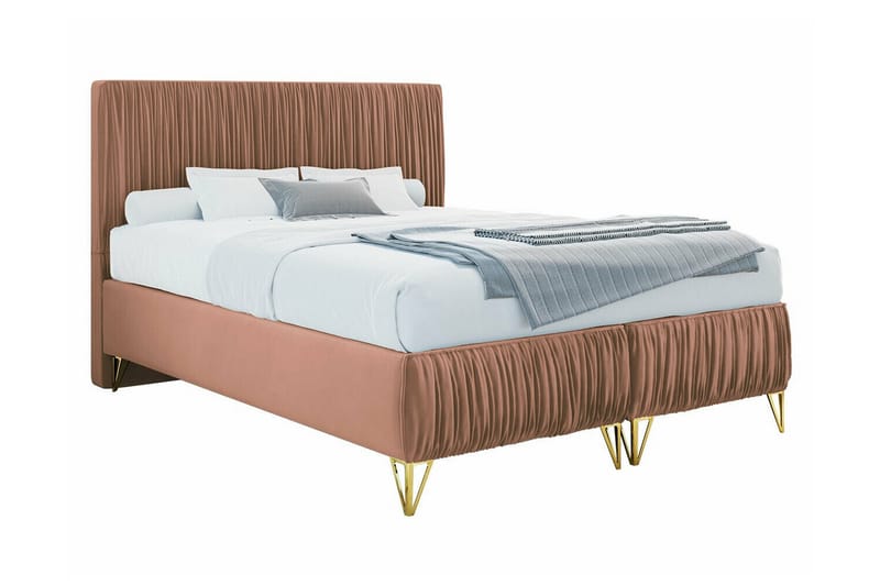 Gortin Rammeseng 160x200 cm - Rosa - Møbler - Senger - Rammeseng