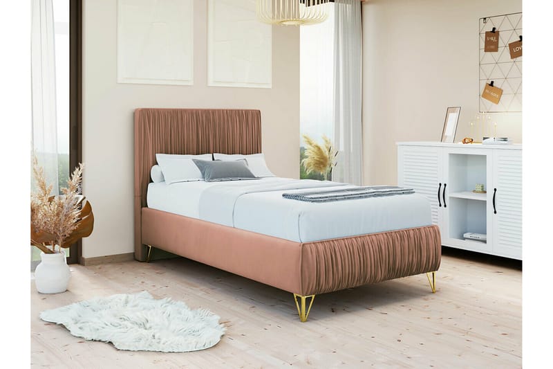 Gortin Rammeseng 80x200 cm - Rosa - Møbler - Senger - Rammeseng