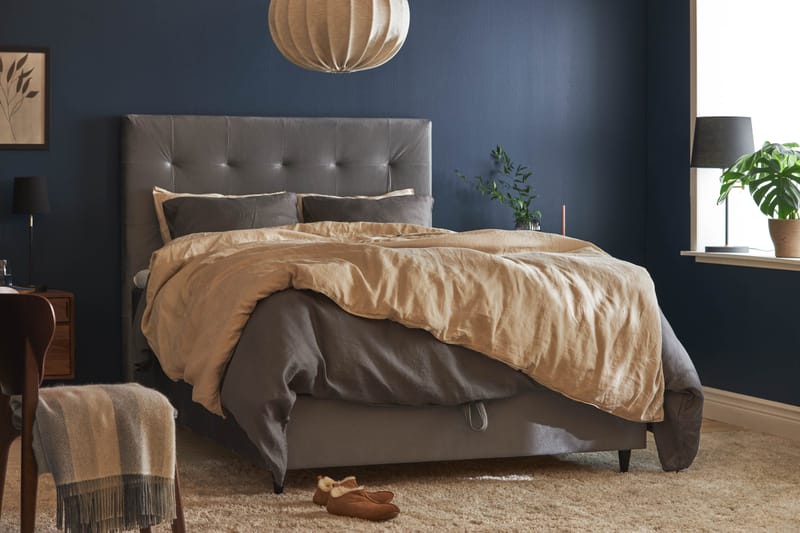 Happy Pluss Sengepakke Rammeseng 90x200 - Beige - Møbler - Senger - Enkeltsenger