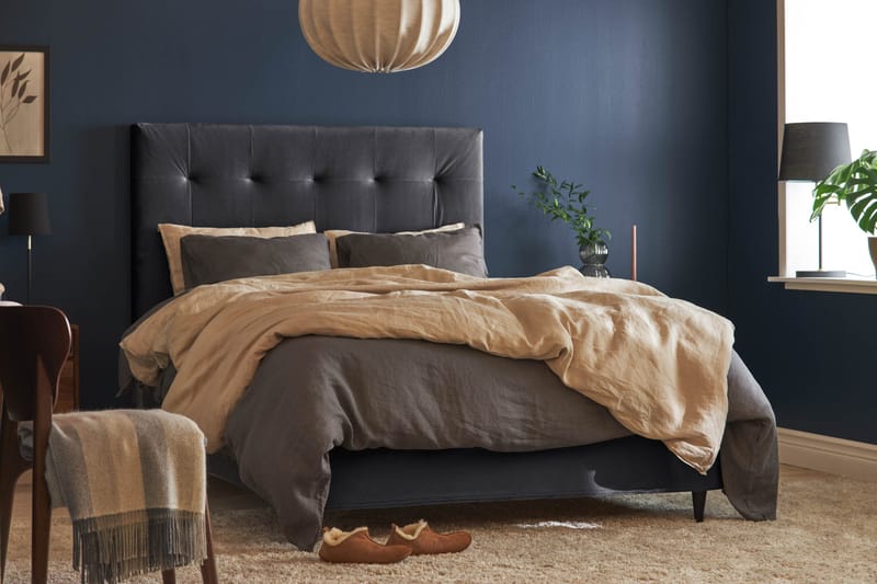 Happy Pluss Sengepakke Rammeseng 90x200 - Mørkegrå - Møbler - Senger - Enkeltsenger