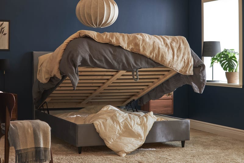 Happy Pluss Sengepakke Rammeseng 90x200 - Beige - Møbler - Senger - Enkeltsenger