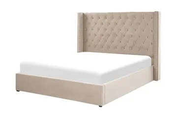 Kymmen Dobbeltseng 160x200 cm - Beige - Møbler - Senger - Sengeramme & sengestamme