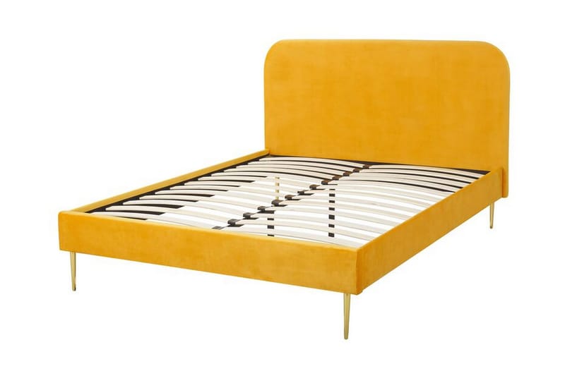 Larochelle Dobbeltseng 140x200 cm - Gul - Møbler - Senger - Rammeseng