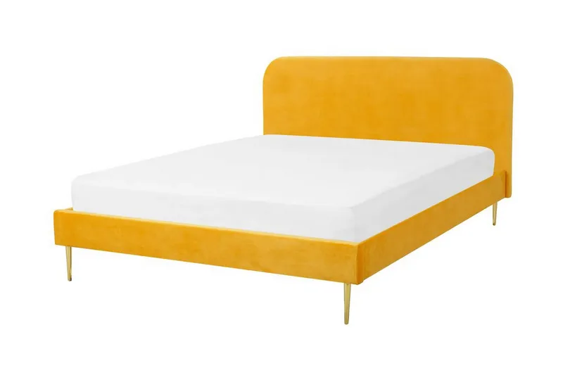 Larochelle Dobbeltseng 160x200 cm - Gul - Møbler - Senger - Sengeramme & sengestamme