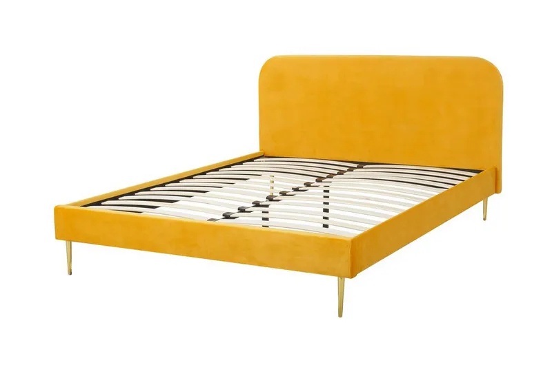 Larochelle Dobbeltseng 160x200 cm - Gul - Møbler - Senger - Sengeramme & sengestamme