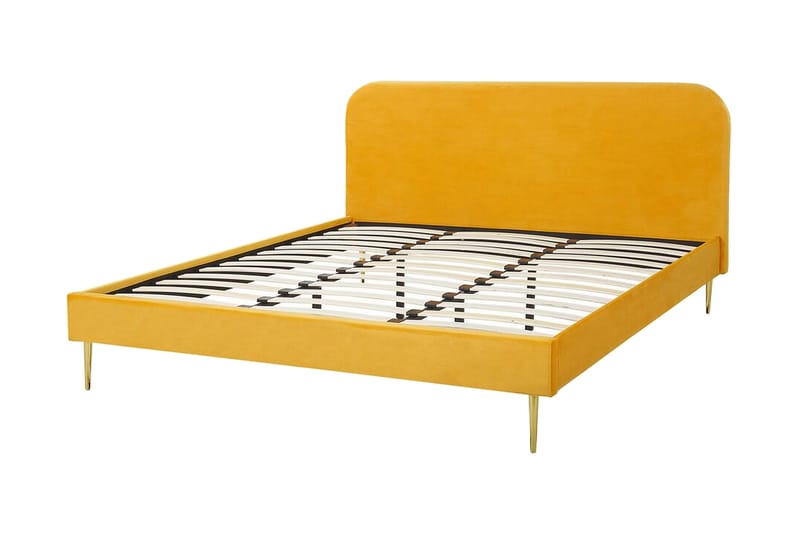 Larochelle Dobbeltseng 180x200 cm - Gul - Møbler - Senger - Rammeseng