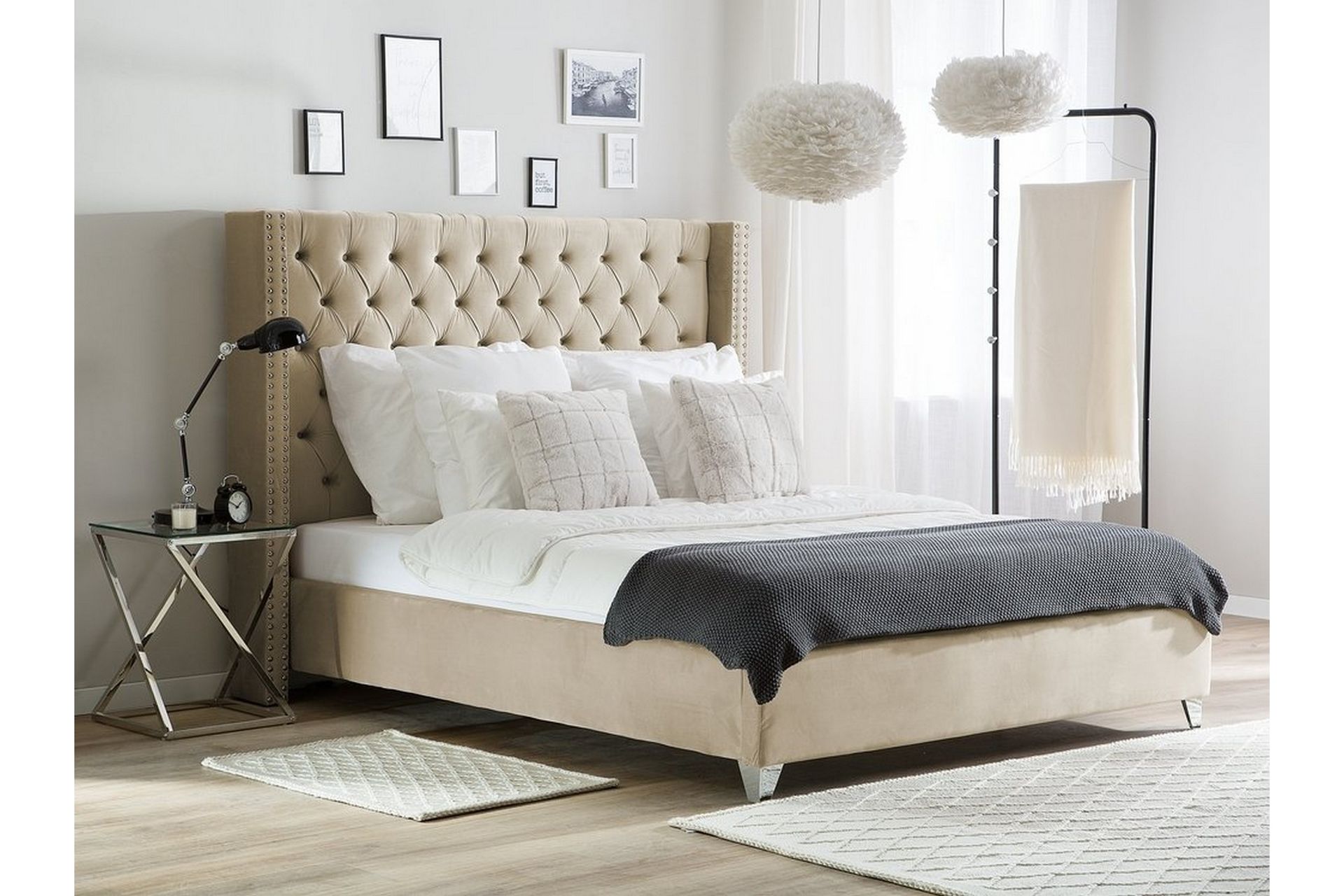 Lubbon Dobbeltseng 160 | 200 cm - Beige - Møbler - Senger - Rammeseng