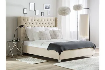 Lubbon Dobbeltseng 180 | 200 cm - Beige - Møbler - Senger - Sengeramme & sengestamme