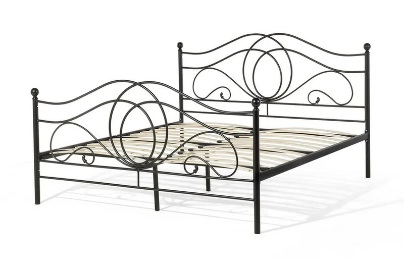 Lyra Dobbeltseng 160 | 200 cm - Svart - Møbler - Senger - Rammeseng