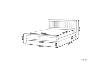 Mayenne Dobbeltseng 160 | 200 cm - Hvit - Møbler - Senger - Sengeramme & sengestamme