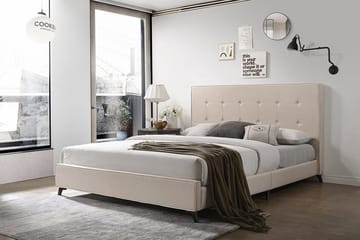 Nattaro Dobbeltseng 140x200 cm - Beige - Møbler - Senger - Sengeramme & sengestamme