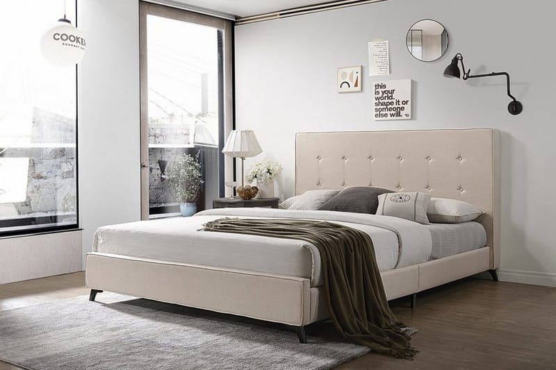 Nattaro Dobbeltseng 140x200 cm - Beige - Møbler - Senger - Rammeseng