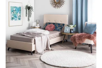 Nattaro Dobbeltseng 90x200 cm - Beige - Møbler - Senger - Sengeramme & sengestamme
