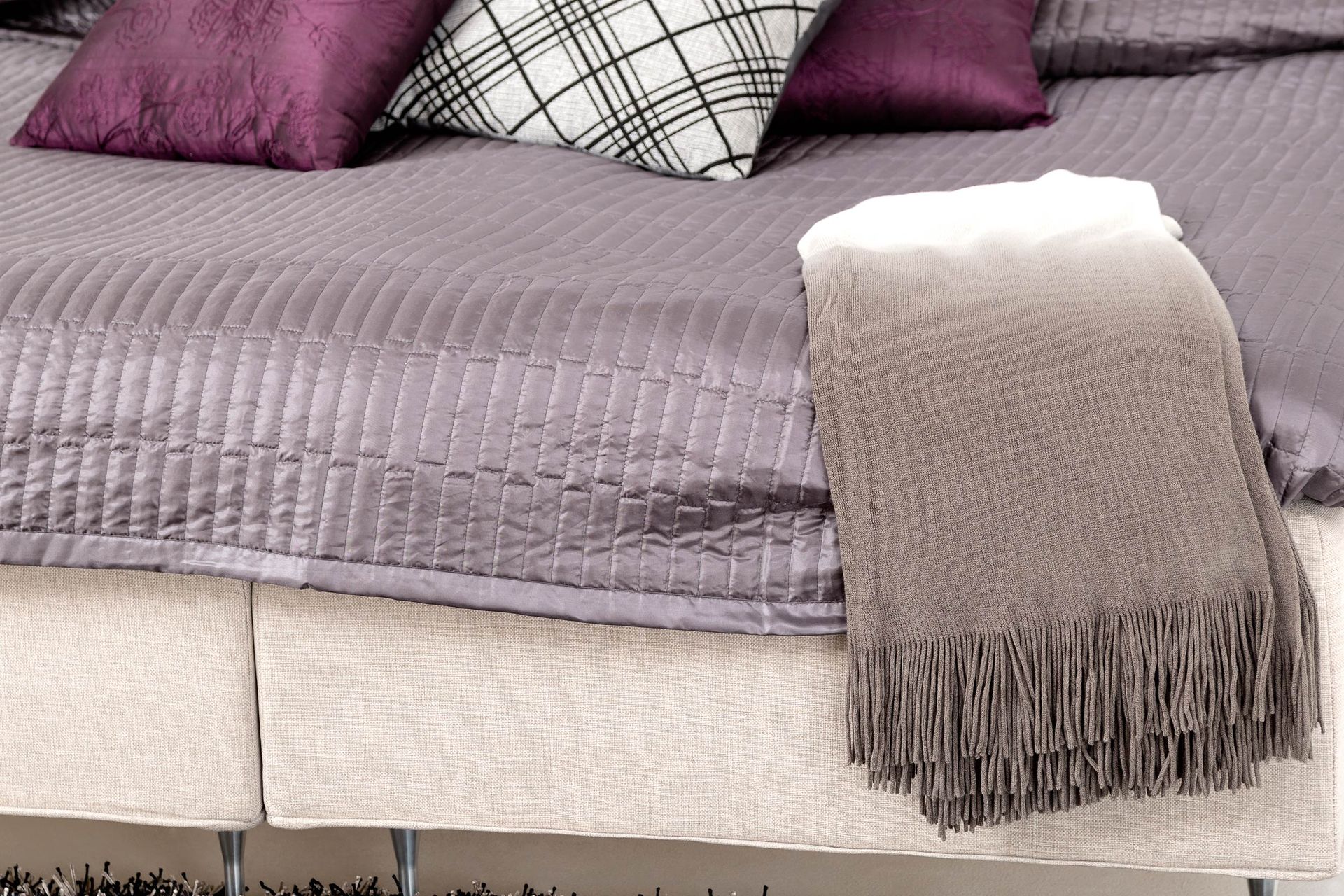 Night Komplett Rammeseng 160x200 Beige - Lateks - Møbler - Senger - Komplett sengepakke