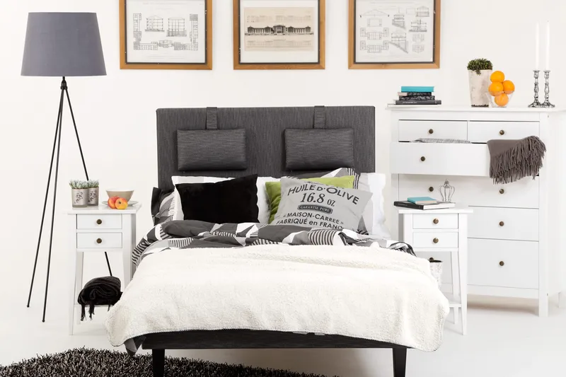 Prime Rammeseng 120x200 Ancona - Grå - Møbler - Senger - Enkeltsenger