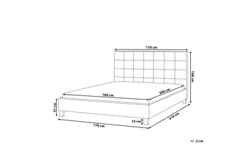 Rochelle Dobbeltseng 160 | 200 cm - Grå - Møbler - Senger - Sengeramme & sengestamme