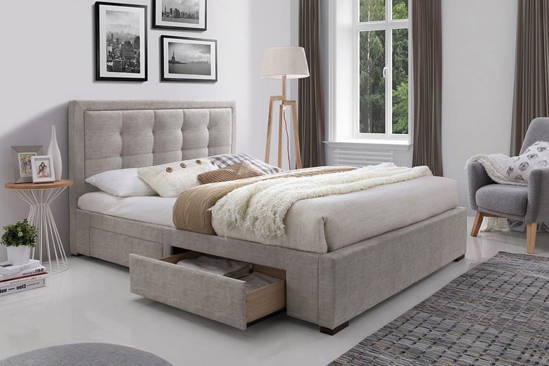 Seng DUKE med 4 skuffer/Madrass HARMONY DELUX - Møbler - Senger - Rammeseng