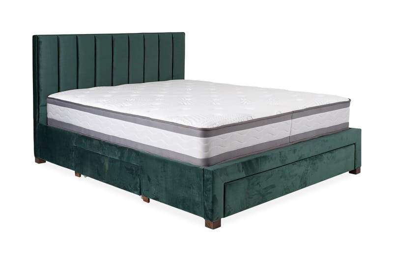 Seng GRACE med Madrass HARMONY DUO 160x200cm - Komplett sengepakke - Dobbeltsenger - Rammeseng