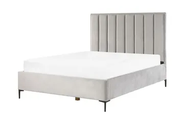 Sezanne Rammeseng 160x200 cm med Oppbevaring - Fløyel/Grå - Møbler - Senger - Sengeramme & sengestamme