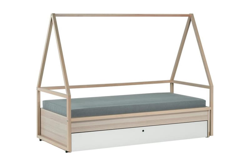 Spot Seng 90x200 cm Tre / Natur / Hvit - VOX - Møbler - Senger - Rammeseng