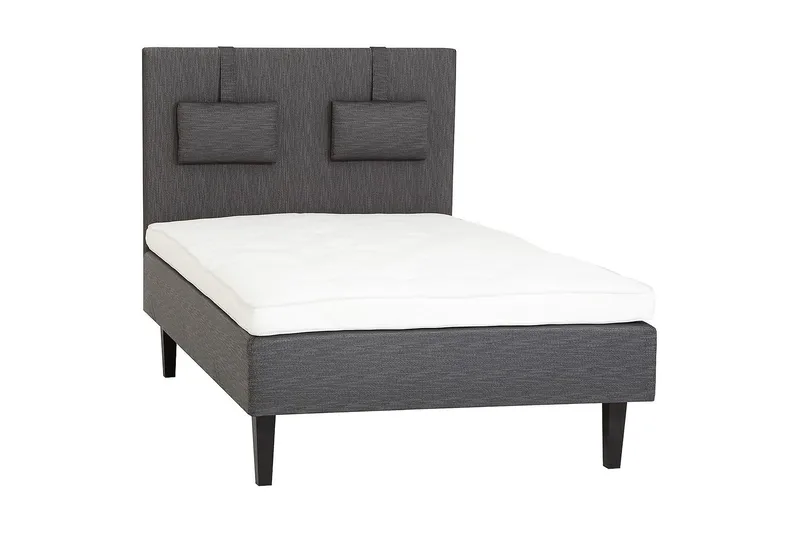 Viken Bas Rammeseng 120X200Cm, Grå, Konisk Eikeben