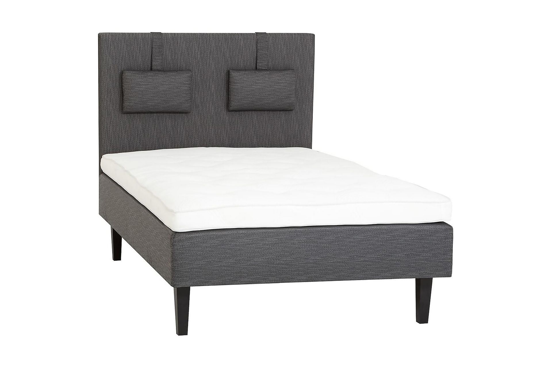 Viken Bas Rammeseng 120X200Cm - Grå, Konisk Svarte Ben - Møbler - Senger - Rammeseng