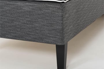 Viken Bas Rammeseng 120X200Cm - Grå, Konisk Svarte Ben - Møbler - Senger - Rammeseng