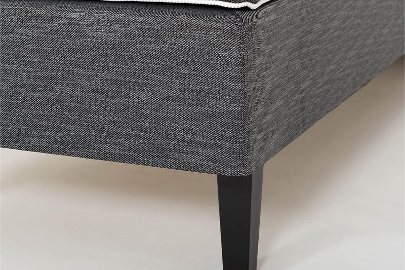Viken Bas Rammeseng 120X200Cm - Grå, Konisk Svarte Ben - Møbler - Senger - Enkeltsenger