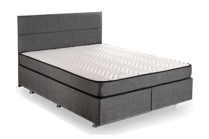 Argentu Kontinentalseng 150x200 cm - Grå - Regulerbar seng
