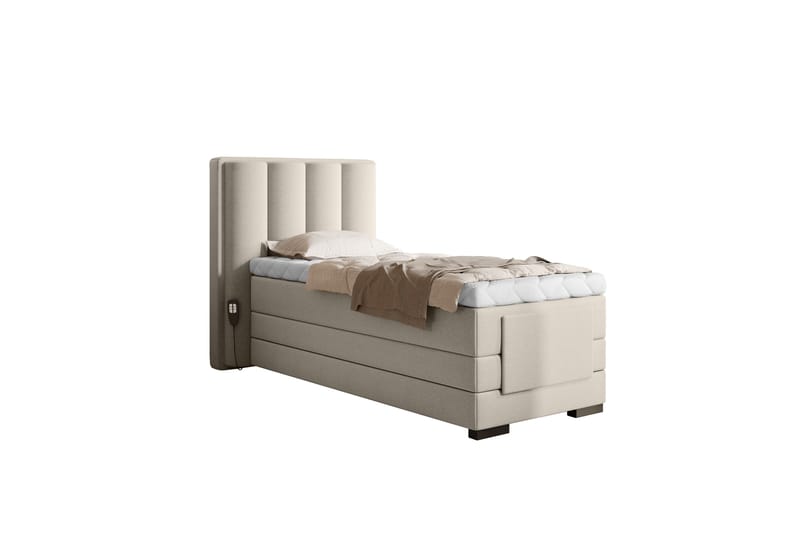 Banti Justerbar Kontinentalseng 90x200 cm - Beige - Møbler - Senger - Regulerbar seng