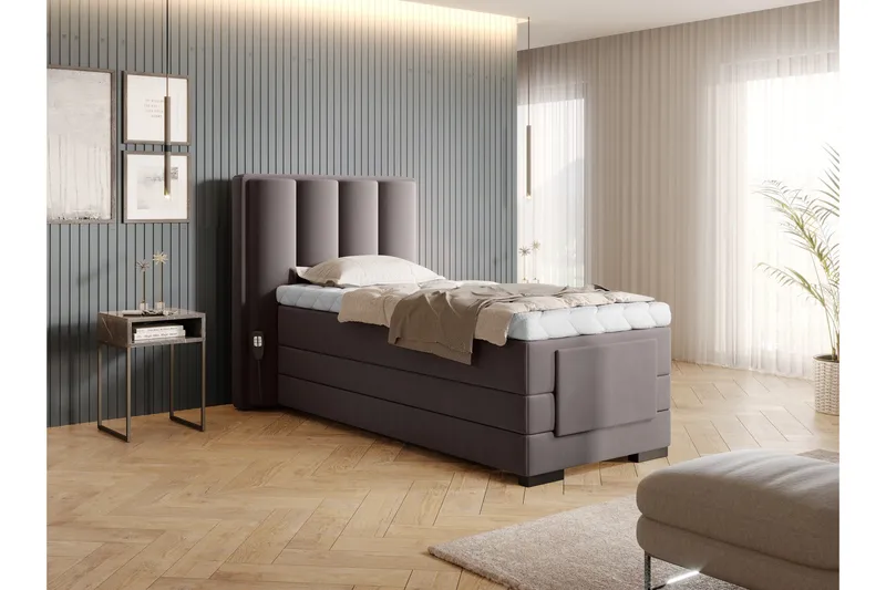 Banti Justerbar Kontinentalseng 90x200 cm - Beige - Møbler - Senger - Regulerbar seng