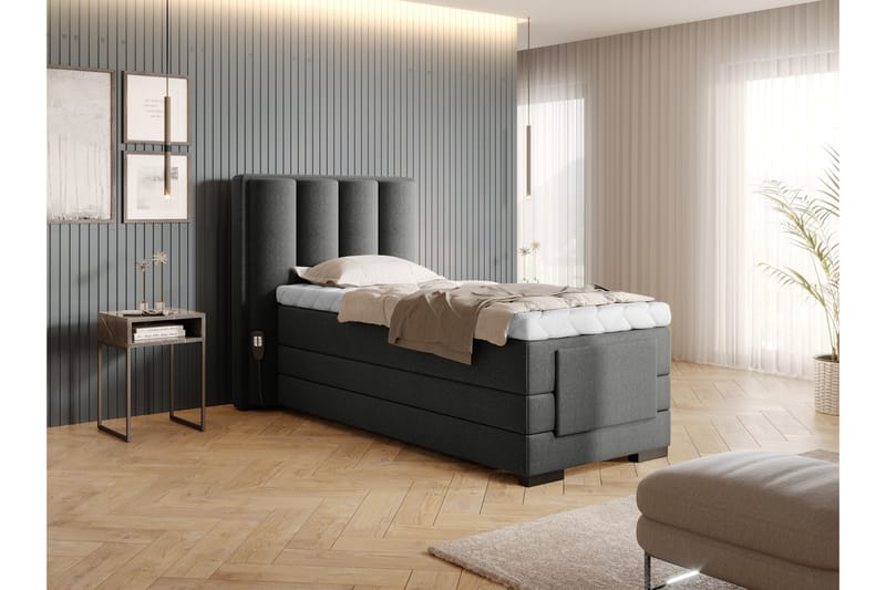 Banti Justerbar Kontinentalseng 90x200 cm - Grå - Møbler - Senger - Regulerbar seng