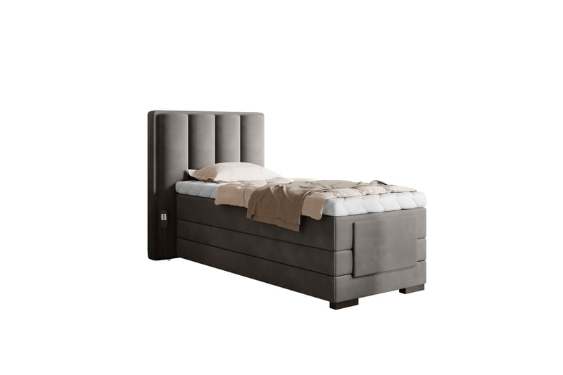 Banti Justerbar Kontinentalseng 90x200 cm - Grå - Møbler - Senger - Regulerbar seng