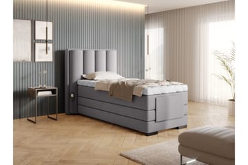Banti Justerbar Kontinentalseng 90x200 cm - Grå - Møbler - Senger - Regulerbar seng