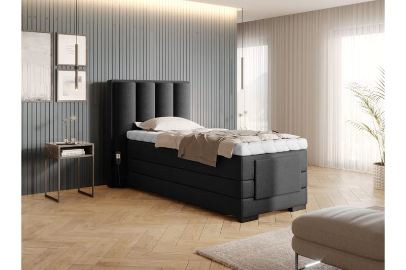 Banti Justerbar Kontinentalseng 90x200 cm - Grå - Møbler - Senger - Regulerbar seng