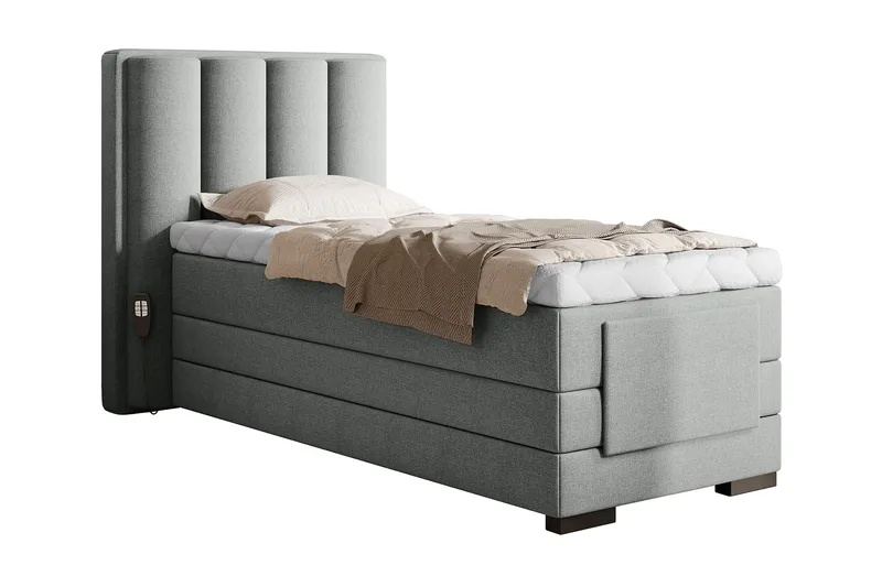 Banti Justerbar Kontinentalseng 90x200 cm - Grå - Møbler - Senger - Regulerbar seng
